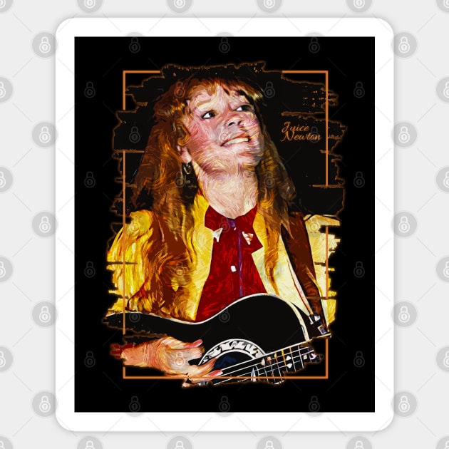 Juice Newton \\ Brush art Sticker by Nana On Here